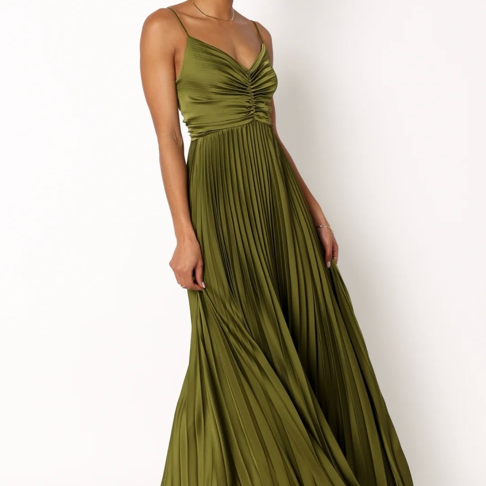 Petal & Pup Olive Green Maxi Dress